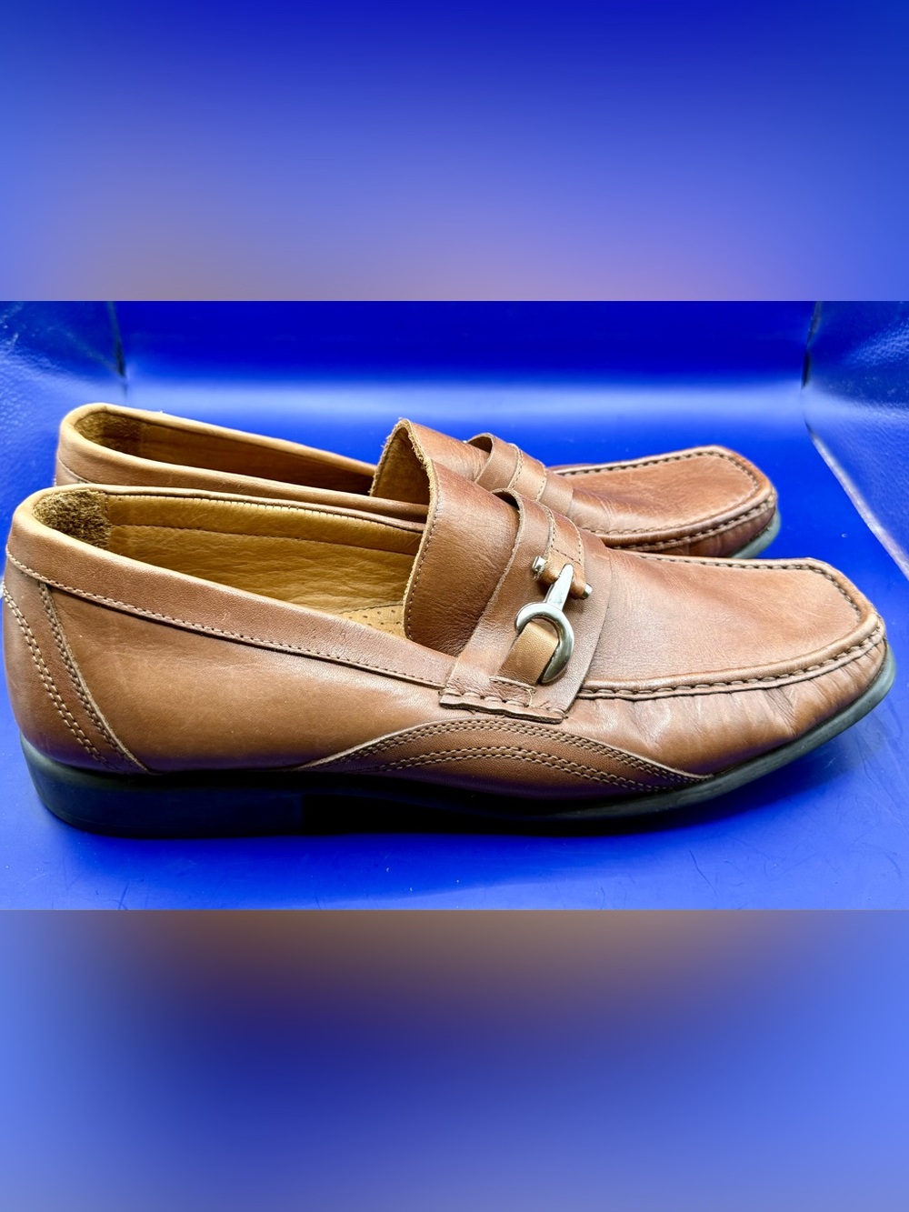 Arnold Palmer Augusta Collection RIDE Brown Leather Horsebit Loafer 10M